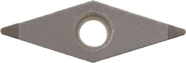 Kyocera - VBGW332 Grade KBN05M CBN Turning Insert - Megacoat Finish, 35° Diamond, 3/8" Inscr Circle, 3/16" Thick, 1/32" Corner Radius - Caliber Tooling