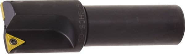 Kyocera - 0.609 Inch Diameter, Interchangeable Pilot, Weldon Flat 3/4 Inch Shank Diameter, 1 Insert, Indexable Counterbore - 2.9 Inch Overall Length, TCMT 18151 Insert - Caliber Tooling