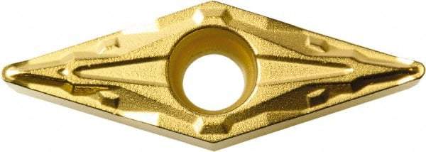 Kyocera - VBMT222 PP Grade PR1225 Carbide Turning Insert - Megacoat Finish, 35° Diamond, 1/4" Inscr Circle, 1/8" Thick, 1/32" Corner Radius - Caliber Tooling