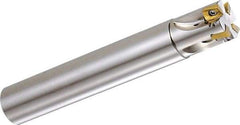 Kyocera - 1" Cut Diam, 0.236" Max Depth of Cut, 3/4" Shank Diam, 4-1/2" OAL, Indexable Square Shoulder End Mill - BDMT 0703 Inserts, Cylindrical Shank, 90° Lead Angle, Through Coolant - Caliber Tooling