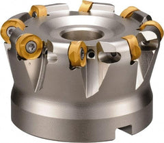 Kyocera - 125mm Cut Diam, 8mm Max Depth, 16.4mm Arbor Hole, 8 Inserts, ROMU 16... Insert Style, Indexable Copy Face Mill - MRW Cutter Style, 8,560 Max RPM, 63mm High, Through Coolant, Series RAD-8 - Caliber Tooling