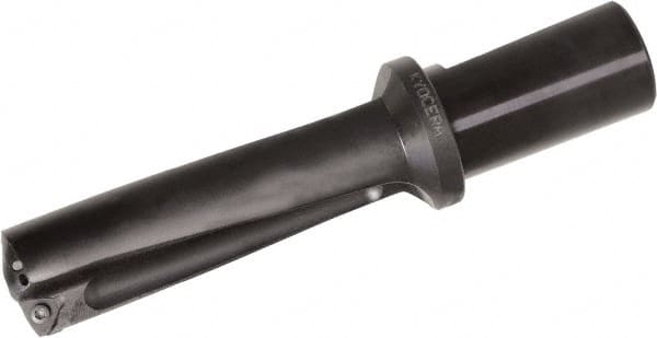 Kyocera - 2.95" Max Drill Depth, 25mm Diam, Indexable Insert Drill - 2 Inserts, 1" Shank Diam, Whistle Notch Shank - Caliber Tooling