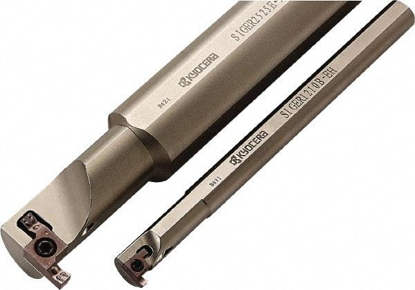 Kyocera - Sige, Internal, Left Hand, 4.5mm Max Depth of Cut, 0.039 to 0.197" Groove Width, Indexable Grooving Tool Holder - Multiple Insert Compatibility, 19mm Shank Width, 180mm OAL, Through Coolant - Caliber Tooling