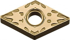 Kyocera - DNMG443 PT Grade CA510 Carbide Turning Insert - TiCN/Al2O3/TiN Finish, 55° Diamond, 1/2" Inscr Circle, 1/4" Thick, 3/64" Corner Radius - Caliber Tooling