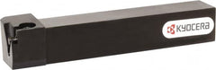 Kyocera - KGBAS, External, Left Hand, 2.5mm Max Depth of Cut, 0.013 to 0.189" Groove Width, Indexable Grooving Tool Holder - GBA32R/L.. Insert Compatibility, 25mm Shank Height, 25mm Shank Width, 150mm OAL - Caliber Tooling