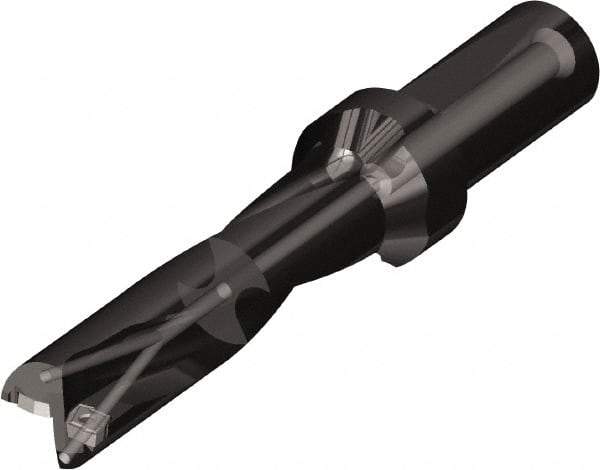 Kyocera - 159mm Max Drill Depth, 3xD, 53mm Diam, Indexable Insert Drill - 2 Inserts, 40mm Shank Diam, Whistle Notch Shank - Caliber Tooling