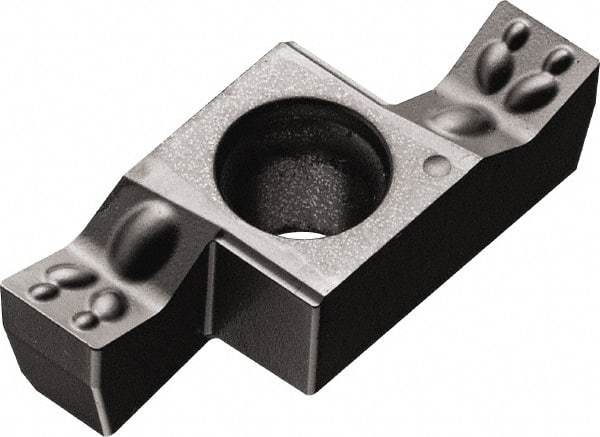 Kyocera - 250GE DM Grade PR1225, 2.5mm Cutting Width Carbide Grooving Insert - 3.2mm Max Depth of Cut, Right Hand, 0.2mm Corner Radius, Megacoat Finish - Caliber Tooling