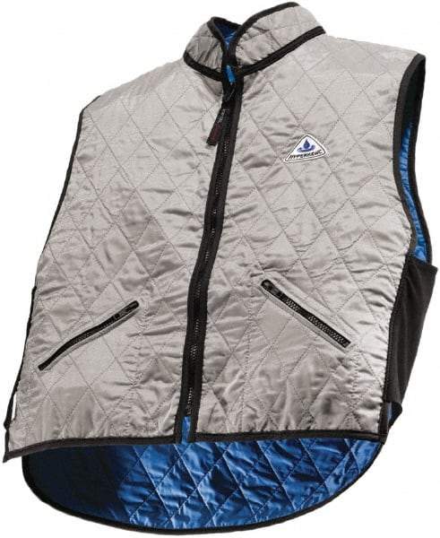 Techniche - Size 2XL, Silver Cooling Vest - Zipper Front, Nylon, HyperKewl - Caliber Tooling