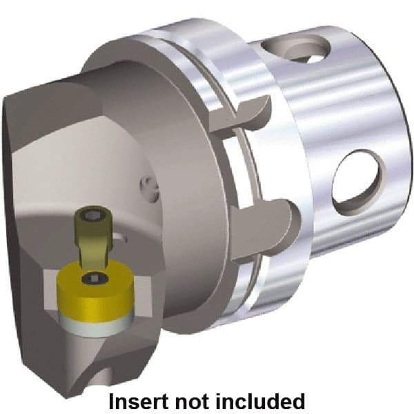 Kennametal - Insert Style RN..1906, RN..64, 100mm Head Length, Left Hand Cut, Internal/External Modular Threading Cutting Unit Head - System Size KM4X100, 63mm Center to Cutting Edge, Series KM4X - Caliber Tooling