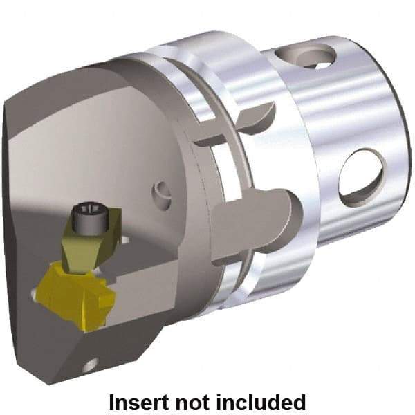 Kennametal - Insert Style NG 3R, 70mm Head Length, Left Hand Cut, Internal/External Modular Threading Cutting Unit Head - System Size KM4X63, 43mm Center to Cutting Edge, Series NE - Caliber Tooling