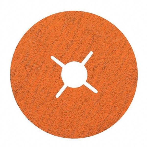 WALTER Surface Technologies - 4-1/2" Diam 7/8" Hole 24 Grit Fiber Disc - Ceramic - Caliber Tooling