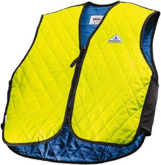 Techniche - Size XS, High Visibility Lime Cooling Vest - Zipper Front, Nylon, HyperKewl - Caliber Tooling