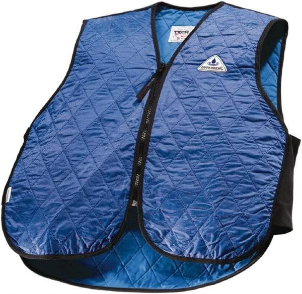 Techniche - Size S, Royal Blue Cooling Vest - Zipper Front, Nylon, HyperKewl - Caliber Tooling