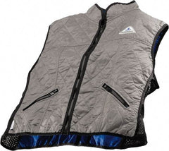 Techniche - Size M, Silver Cooling Vest - Zipper Front, Nylon, HyperKewl - Caliber Tooling