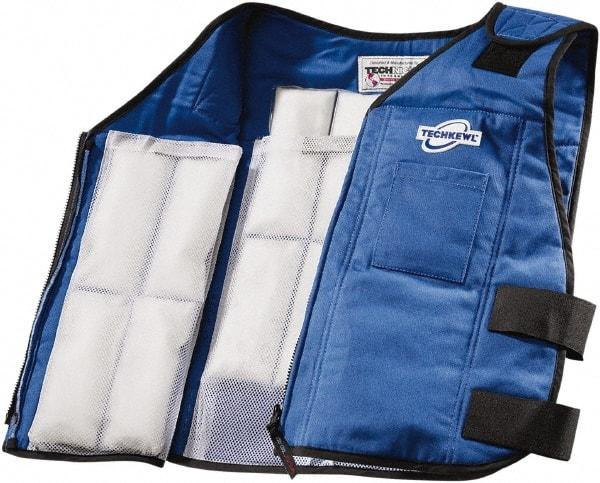 Techniche - Size 2XL, Blue Cooling Vest - Zipper Front, Nomex - Caliber Tooling