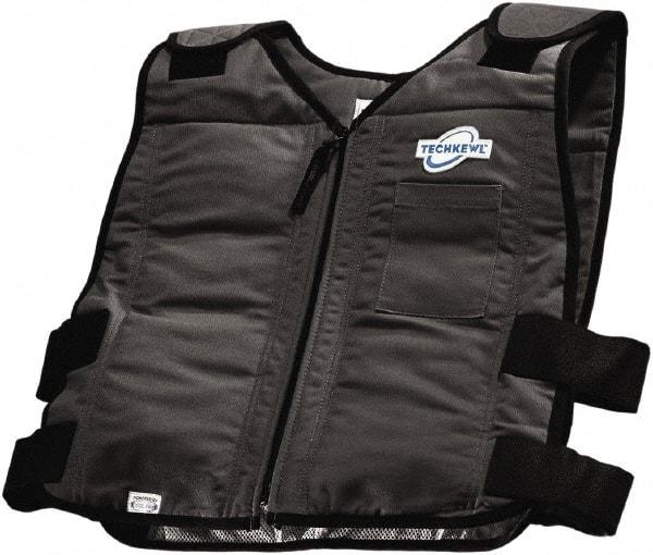 Techniche - Size L/XL, Black Cooling Vest - Zipper Front, Cotton - Caliber Tooling