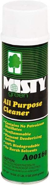 Misty - 19 oz Aerosol All-Purpose Cleaner - Foam, Disinfectant, Citrus - Caliber Tooling