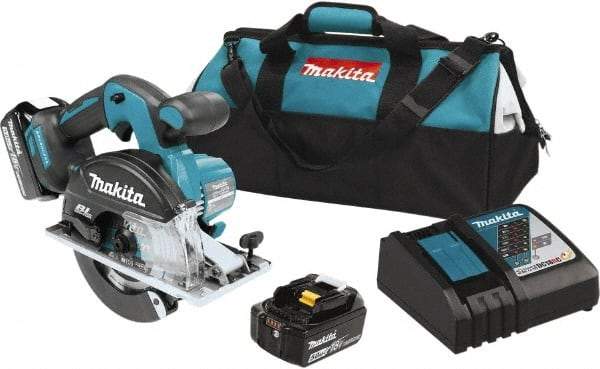 Makita - 18 Volt, 5-7/8" Blade, Cordless Circular Saw - 3,900 RPM, 2 Lithium-Ion Batteries Included - Caliber Tooling