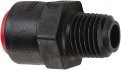 Parker - 1/4" Kynar Check Valve - Inline, Push-to-Connect x MNPT, 300 WOG - Caliber Tooling