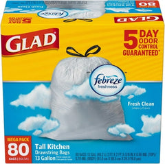 Glad - Pack of (80) 13 Gal 0.95 mil Household/Office Trash Bags - Caliber Tooling