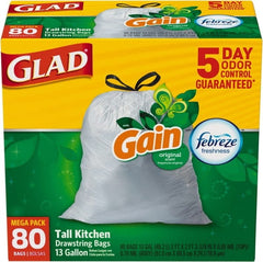 Glad - Pack of (80) 13 Gal 0.95 mil Household/Office Trash Bags - Caliber Tooling