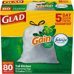 Glad - Pack of (3) 80-Count 13 Gal 0.95 mil Household/Office Trash Bags - Caliber Tooling