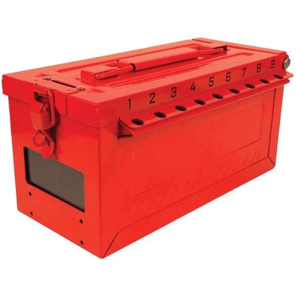 Master Lock - Group Lockout Boxes Portable or Wall Mount: Portable Maximum Number of Padlocks: 19 - Caliber Tooling