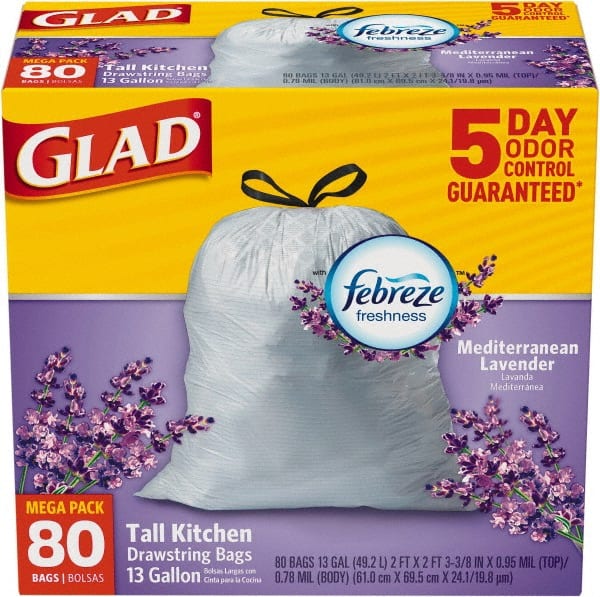 Glad - Pack of (80) 13 Gal 0.95 mil Household/Office Trash Bags - Caliber Tooling