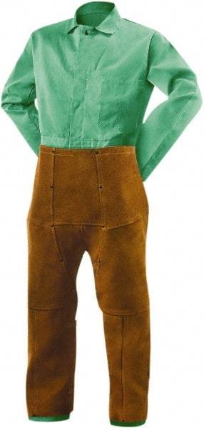 Steiner - Size Universal Leather Welding Chaps - No Pockets, Brown, Nonhazardous Protection - Caliber Tooling