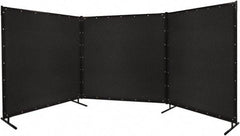 Steiner - 6' Wide x 8' High, Vinyl Laminated Polyester Portable Welding Screen - Black - Caliber Tooling