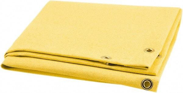 Steiner - 10' High x 10' Wide x 0.035" Thick Acrylic Coated Fiberglass Welding Blanket - Gold, Grommet - Caliber Tooling