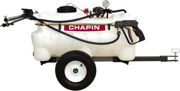 Chapin - 25 Gal Tow Behind Sprayer - Polyethylene Tank, 15' Reinforced Hose with Brass Wand - Caliber Tooling