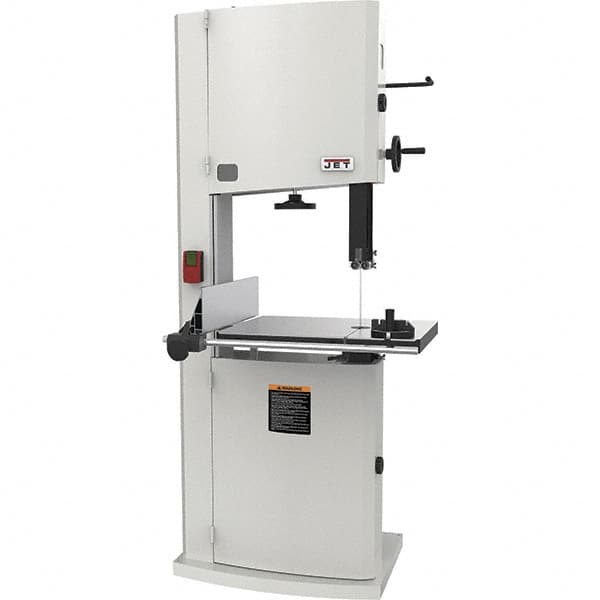 Jet - 20" Throat Capacity, Step Pulley Vertical Bandsaw - 2,530/4,850 SFPM, 5 hp, Single Phase - Caliber Tooling