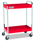 Red Service Cart with 2 Shelves - Caliber Tooling