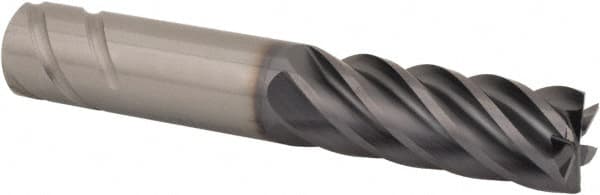 Kennametal - 1/2", 6 Flute, Single End, Solid Carbide, 0.03" Corner Radius End Mill - 3" OAL, 38° Helix, Right Hand Flute, 1-1/4" LOC, Right Hand Cut - Caliber Tooling