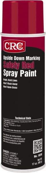 CRC - 20 fl oz Red Marking Paint - 700' Coverage, Lead Free Formula, 526.7 gL VOC - Caliber Tooling