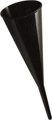 Funnel King - 1 Qt Capacity Polypropylene Funnel - 4-3/4" Mouth OD, 1/2" Tip OD, 18" Straight Spout, Black - Caliber Tooling