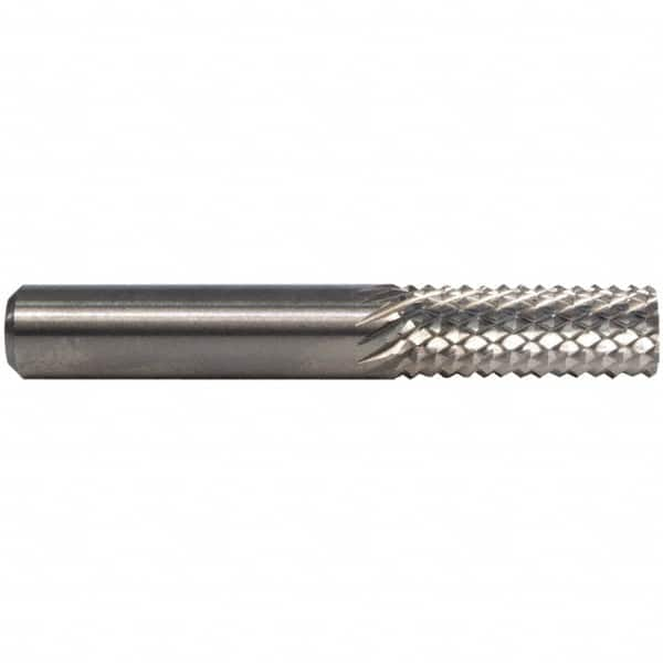 M.A. Ford - 1/4" Diam, 3/4" LOC, Plain End, Solid Carbide Diamond Pattern Router Bit - 3" OAL, 1/4" Shank Diam - Caliber Tooling