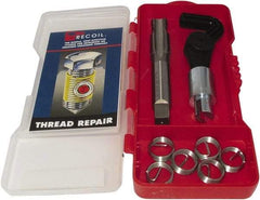 Recoil - 6 Inserts, M14x1.25 - M14x1.25 Internal Thread, M14x1.25, Stainless Steel, Thread Repair Kit - Includes Installation Tool and Tap - Exact Industrial Supply