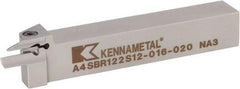 Kennametal - A4SB, External, Right Hand, 14mm Max Depth of Cut, 3mm Min Groove Width, Indexable Grooving Tool Holder - A4G0300M3SP04B Insert Compatibility, 20mm Shank Height, 20mm Shank Width, 125.3mm OAL - Caliber Tooling