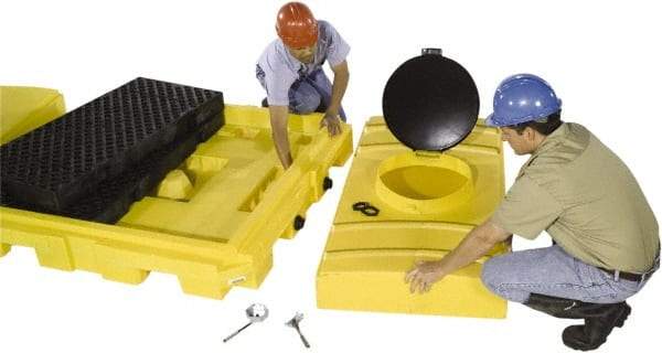 UltraTech - 355 Gallon Sump, IBC Pallet - 62 Inch Long x 62 Inch Wide x 39 Inch High, 3 Totes - Caliber Tooling