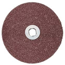 3M - 5" Diam 36+ Grit Fiber Disc - Very Coarse Grade, Ceramic, 12,000 Max RPM, Series 982C - Caliber Tooling