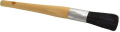 Premier Paint Roller - 1" Oval Hog Sash Brush - 2-3/4" Bristle Length, 8" Wood Handle - Caliber Tooling