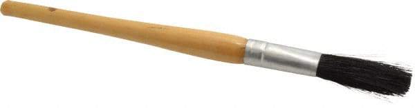 Premier Paint Roller - 1/4" Oval Hog Sash Brush - 1-3/4" Bristle Length, 5" Wood Handle - Caliber Tooling