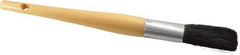 Premier Paint Roller - 1/2" Oval Hog Sash Brush - 2-1/4" Bristle Length, 6" Wood Handle - Caliber Tooling