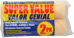 Premier Paint Roller - 3/8" Nap, 9" Wide Paint General Purpose Roller Cover - Semi-Smooth Texture, Polyester - Caliber Tooling