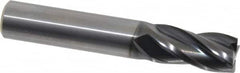 OSG - 1/2", 4 Flute, Single End, Solid Carbide, 0.02" Corner Radius End Mill - 3" OAL, 30° Helix, Right Hand Flute, 1" LOC, Right Hand Cut - Caliber Tooling