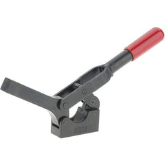 De-Sta-Co - 600 Lb Holding Capacity, Horizontal Handle, Manual Hold Down Toggle Clamp - 69° Handle Movement, 90° Bar Opening, Solid Bar, Solid Base, Oxide Finish, Forged Alloy Steel - Caliber Tooling