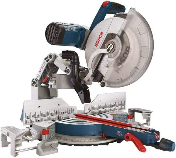 Bosch - 15 Amp, 3,800 RPM, 45° Right Double Bevel Sliding Miter Saw - 12" Blade Diam - Caliber Tooling