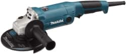 Makita - 6" Wheel Diam, 10,000 RPM, Corded Angle & Disc Grinder - 5/8-11 Spindle, 120 Volts, 10.5 Amps - Caliber Tooling